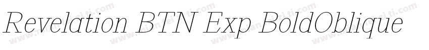 Revelation BTN Exp BoldOblique字体转换